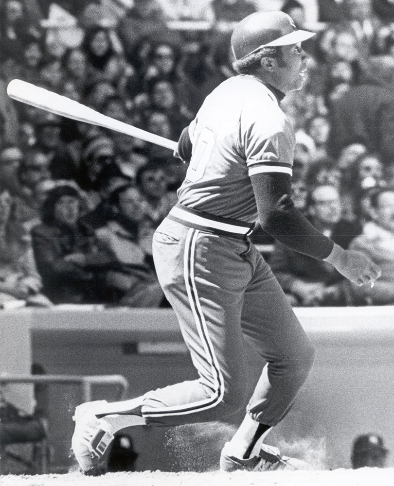 Frank Robinson bats for Cleveland